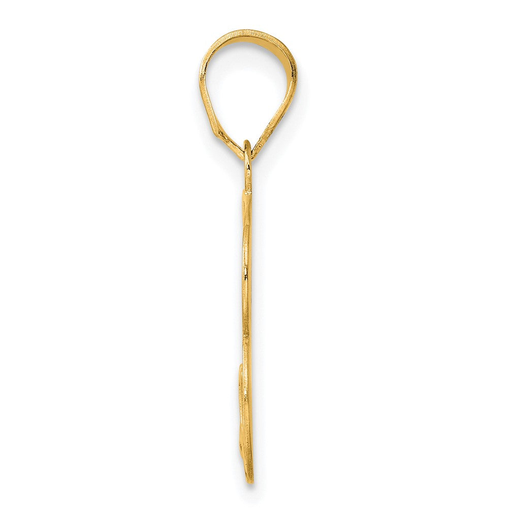 Charlie & Co Jewelry | 14k Polished Etched Number 73 Pendant - Model AEN73