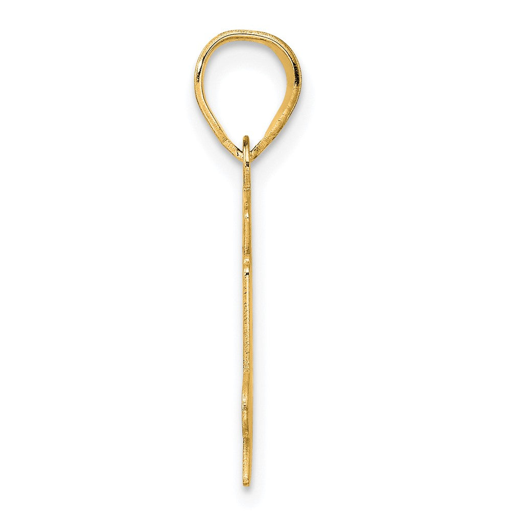 Charlie & Co Jewelry | 14k Polished Etched Number 74 Pendant - Model AEN74