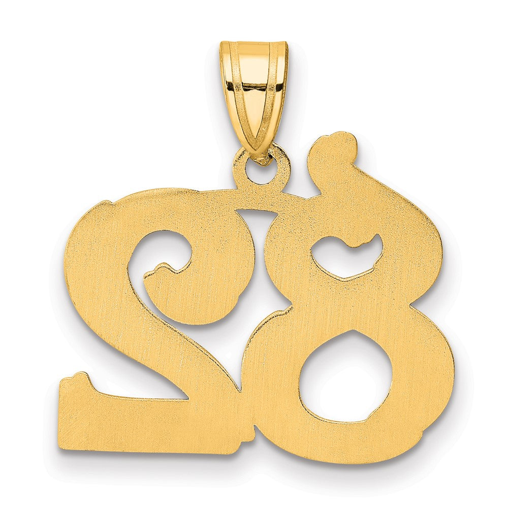 Charlie & Co Jewelry | 14k Polished Etched Number 82 Pendant - Model AEN82