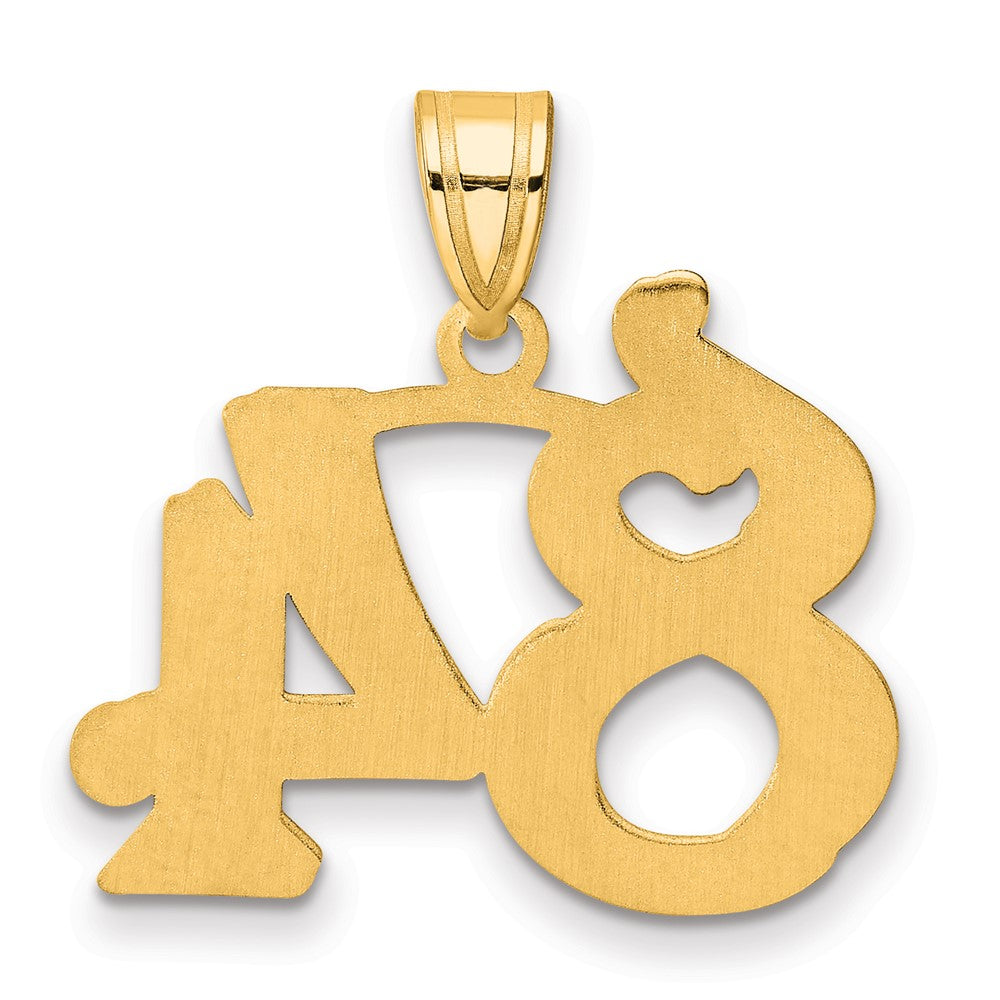 Charlie & Co Jewelry | 14k Polished Etched Number 84 Pendant - Model AEN84