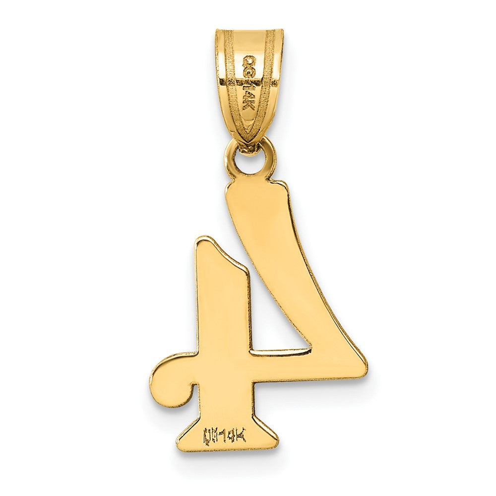Charlie & Co Jewelry | 14k Polished Number 4 Pendant - Model APN04
