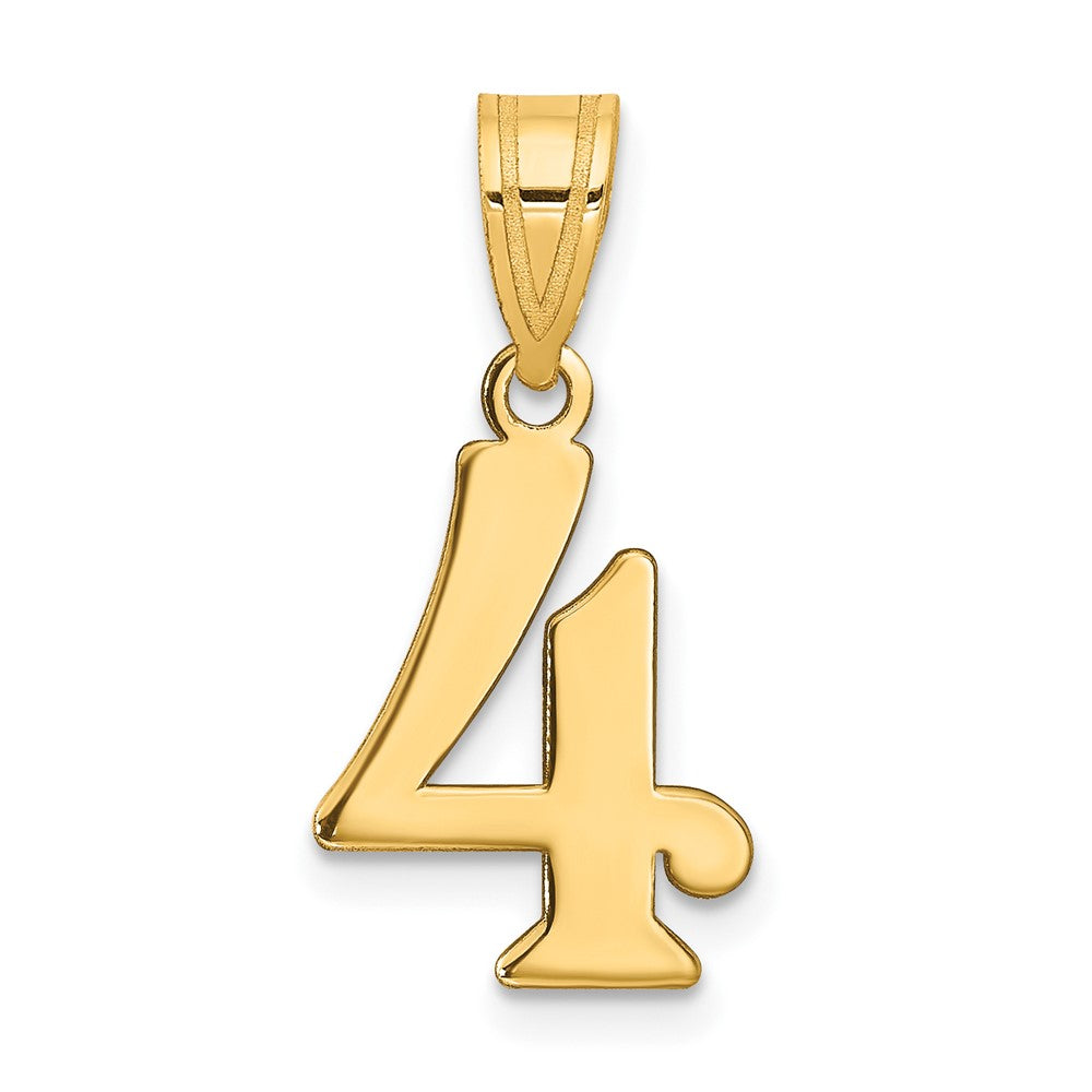 Charlie & Co Jewelry | 14k Polished Number 4 Pendant - Model APN04