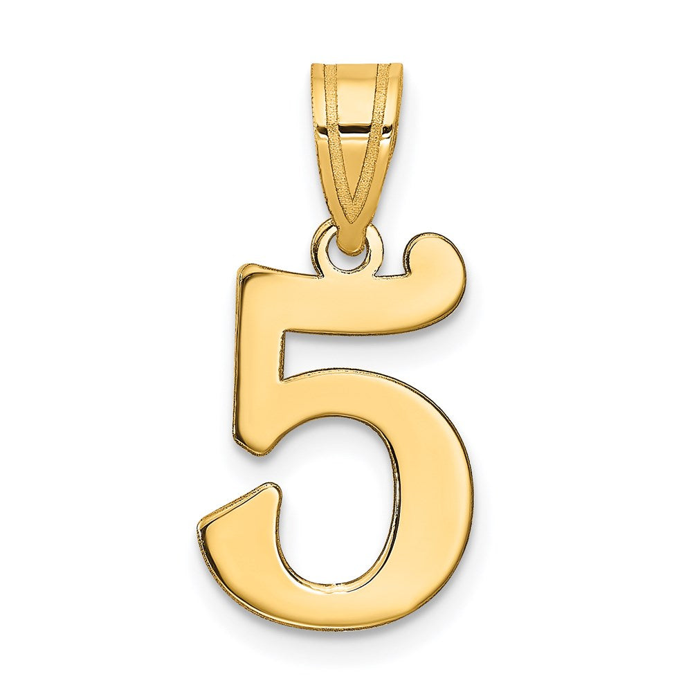 Charlie & Co Jewelry | 14k Polished Number 5 Pendant - Model APN05