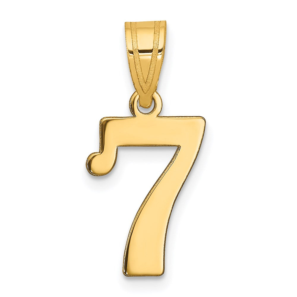 Charlie & Co Jewelry | 14k Polished Number 7 Pendant - Model APN07