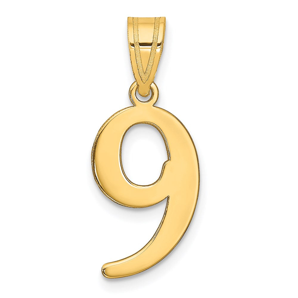 Charlie & Co Jewelry | 14k Polished Number 9 Pendant - Model APN09