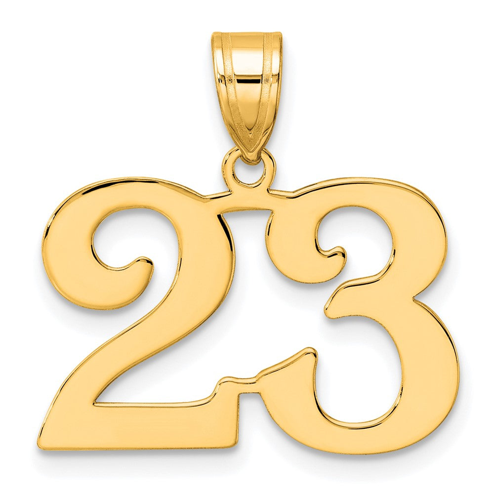 Charlie & Co Jewelry | 14k Polished Number 23 Pendant - Model APN23
