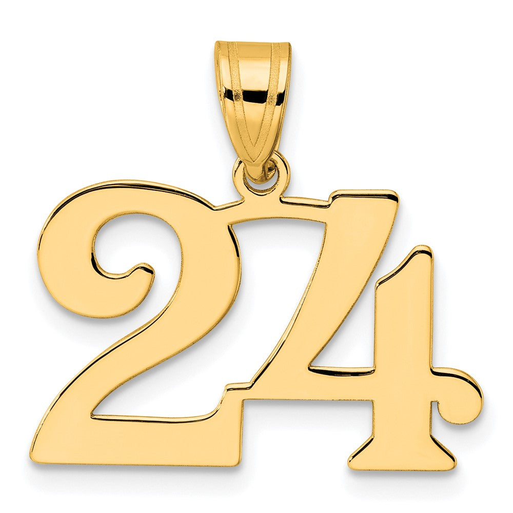 Charlie & Co Jewelry | 14k Polished Number 24 Pendant - Model APN24