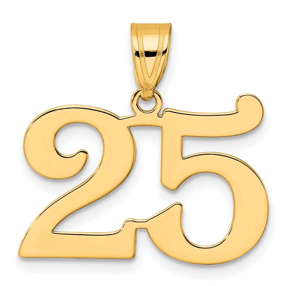 Charlie & Co Jewelry | 14k Polished Number 25 Pendant - Model APN25