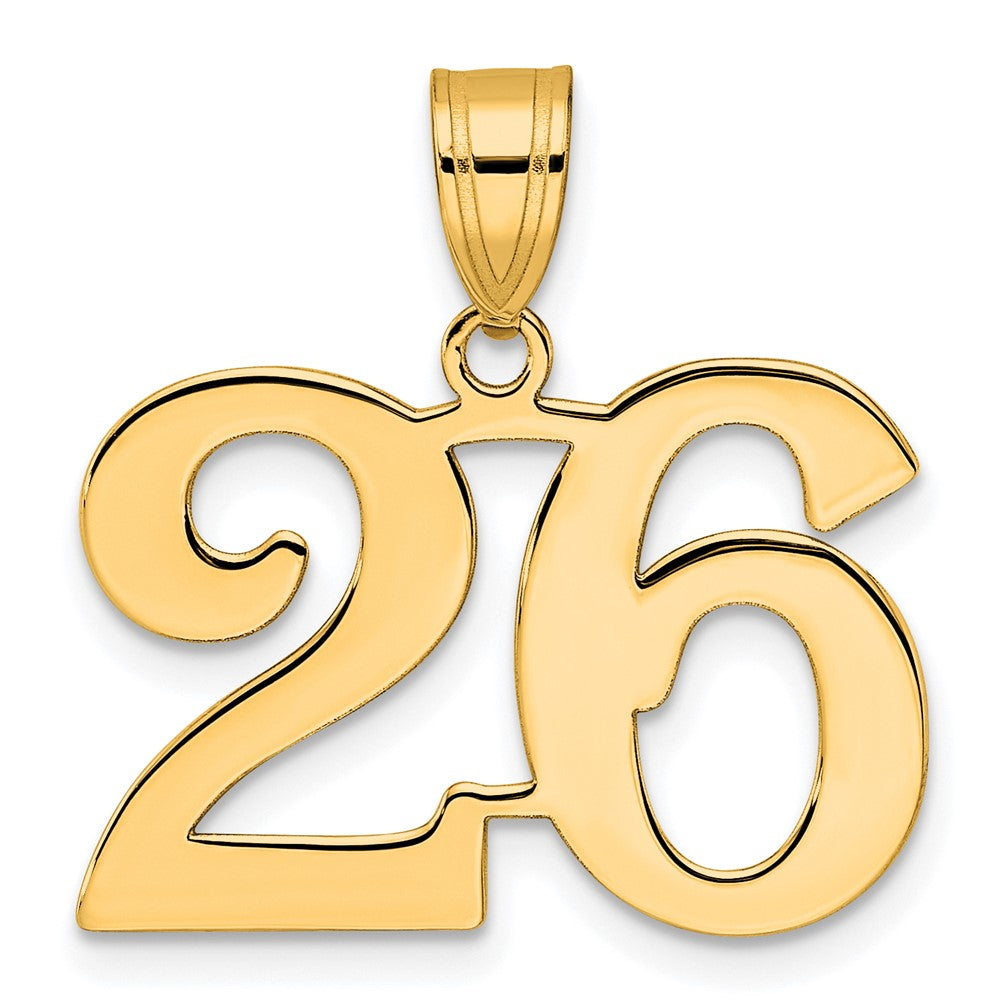 Charlie & Co Jewelry | 14k Polished Number 26 Pendant - Model APN26