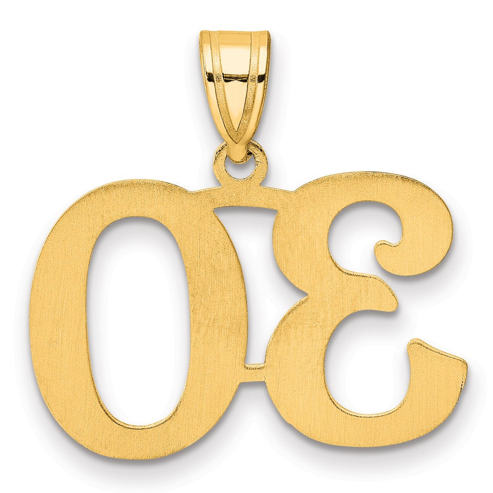 Charlie & Co Jewelry | 14k Polished Number 30 Pendant - Model APN30