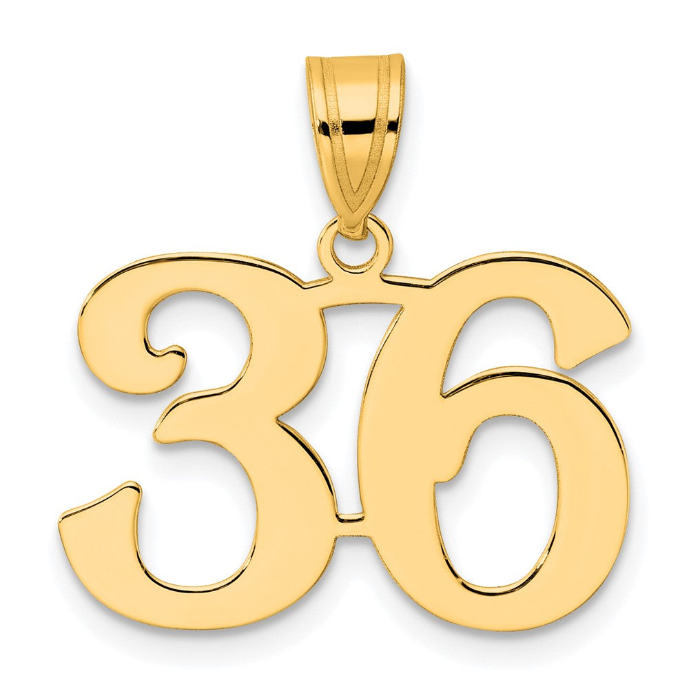 Charlie & Co Jewelry | 14k Polished Number 36 Pendant - Model APN36