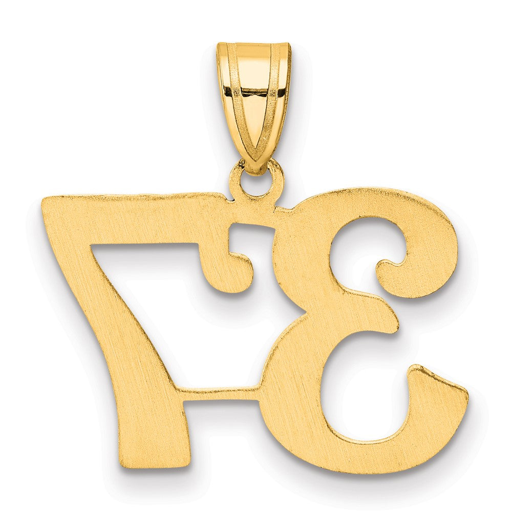 Charlie & Co Jewelry | 14k Polished Number 37 Pendant - Model APN37