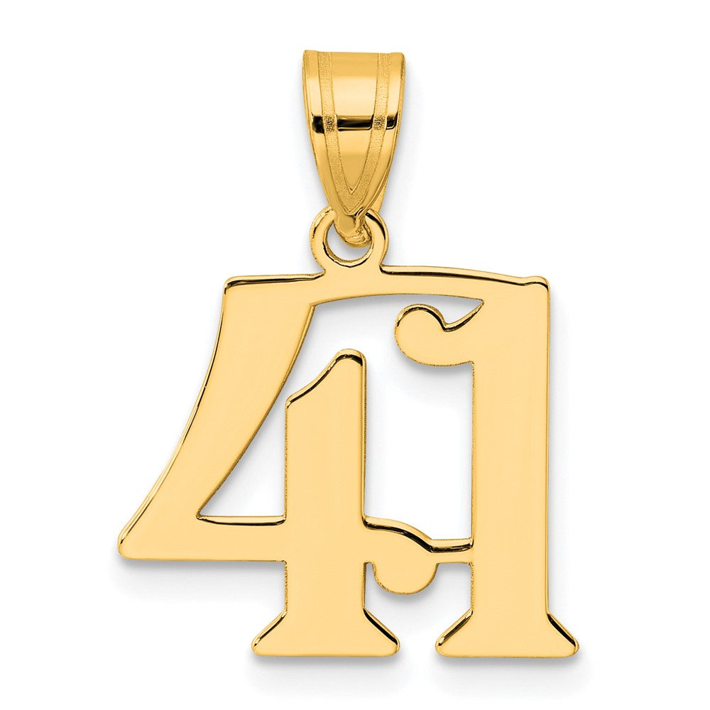 Charlie & Co Jewelry | 14k Polished Number 41 Pendant - Model APN41