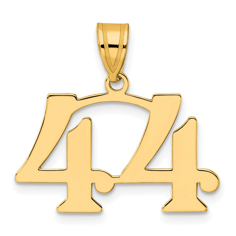 Charlie & Co Jewelry | 14k Polished Number 44 Pendant - Model APN44