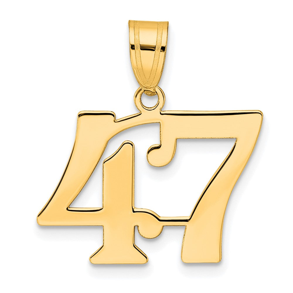 Charlie & Co Jewelry | 14k Polished Number 47 Pendant - Model APN47
