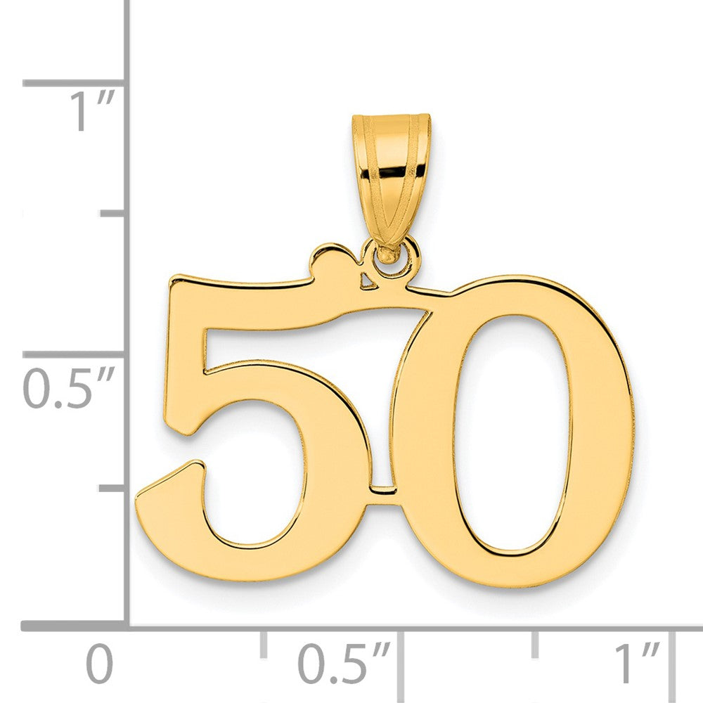 Charlie & Co Jewelry | 14k Polished Number 50 Pendant - Model APN50