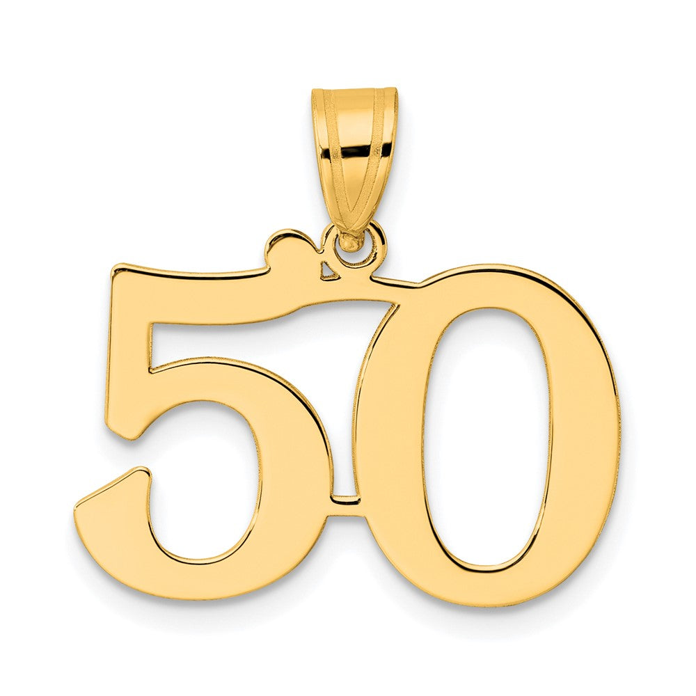 Charlie & Co Jewelry | 14k Polished Number 50 Pendant - Model APN50
