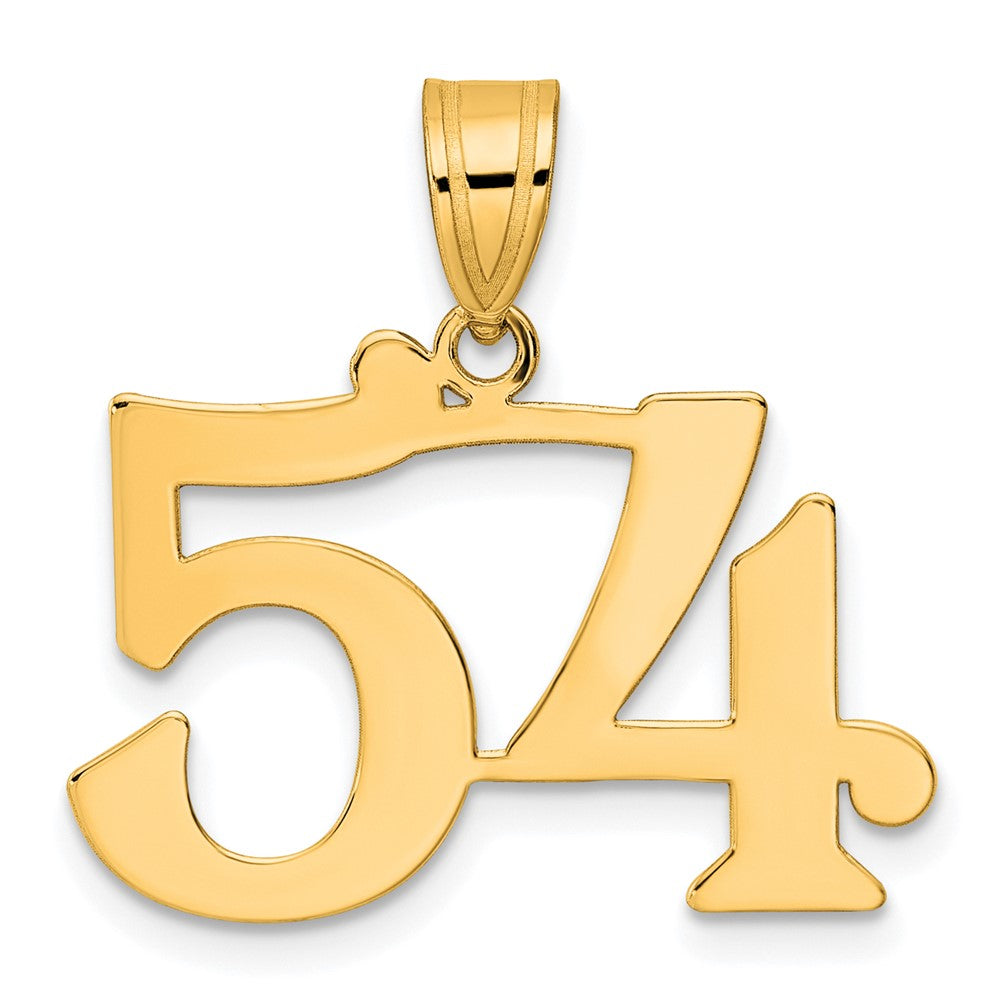 Charlie & Co Jewelry | 14k Polished Number 54 Pendant - Model APN54
