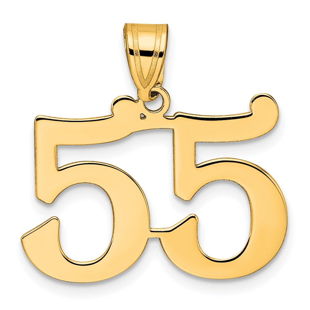 Charlie & Co Jewelry | 14k Polished Number 55 Pendant - Model APN55