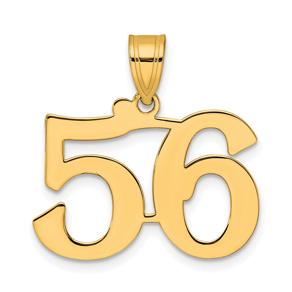 Charlie & Co Jewelry | 14k Polished Number 56 Pendant - Model APN56