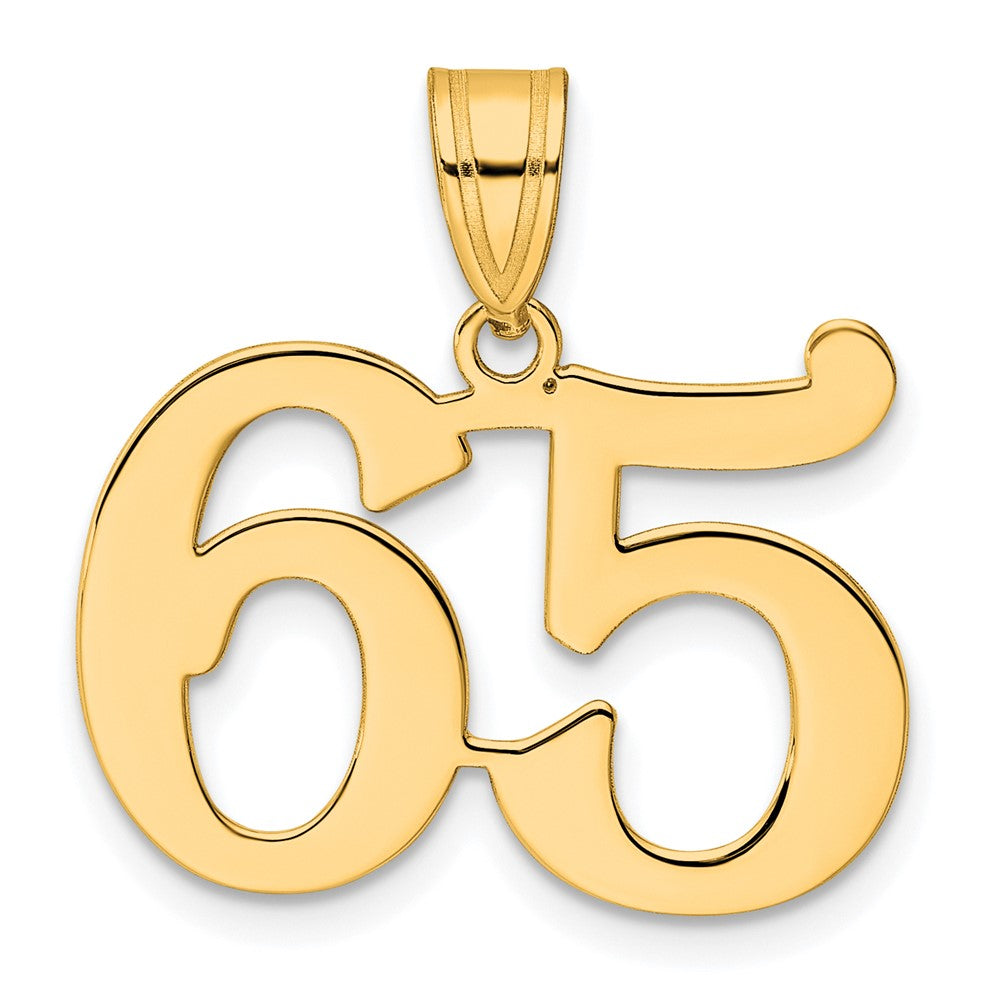 Charlie & Co Jewelry | 14k Polished Number 65 Pendant - Model APN65