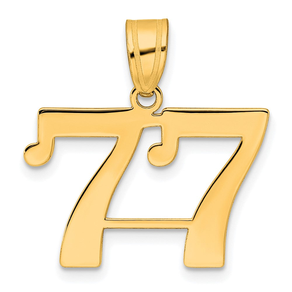 Charlie & Co Jewelry | 14k Polished Number 77 Pendant - Model APN77