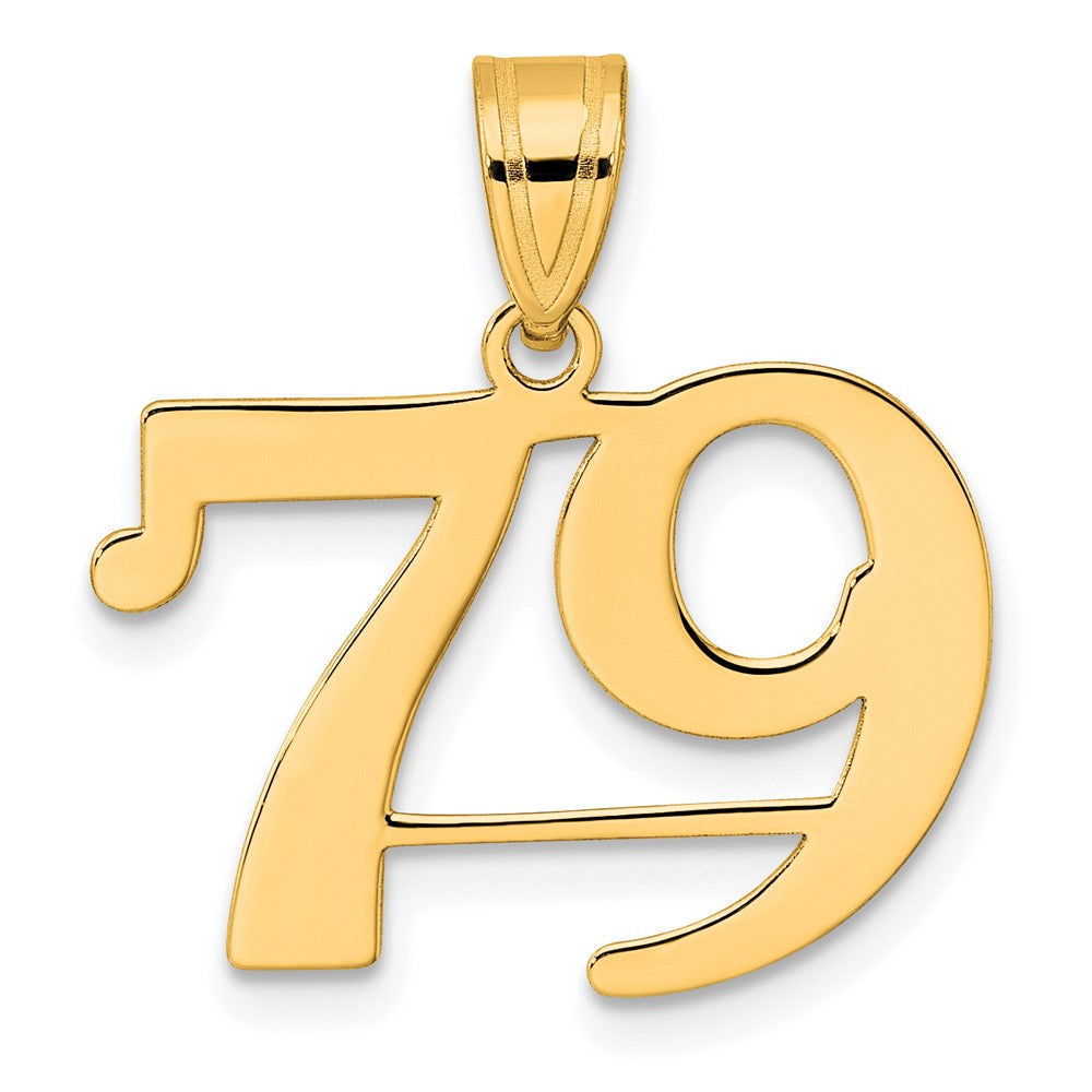 Charlie & Co Jewelry | 14k Polished Number 79 Pendant - Model APN79