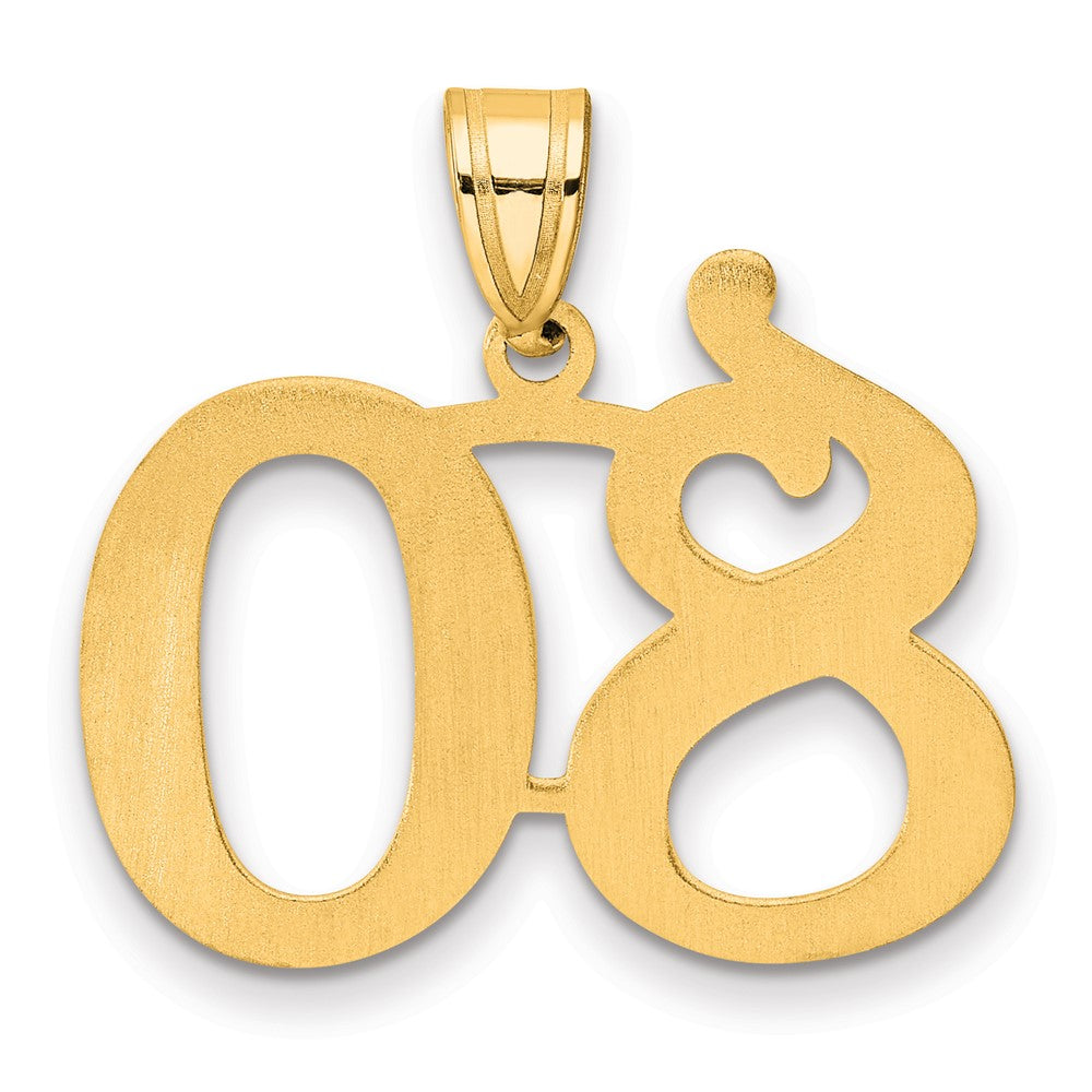 Charlie & Co Jewelry | 14k Polished Number 80 Pendant - Model APN80