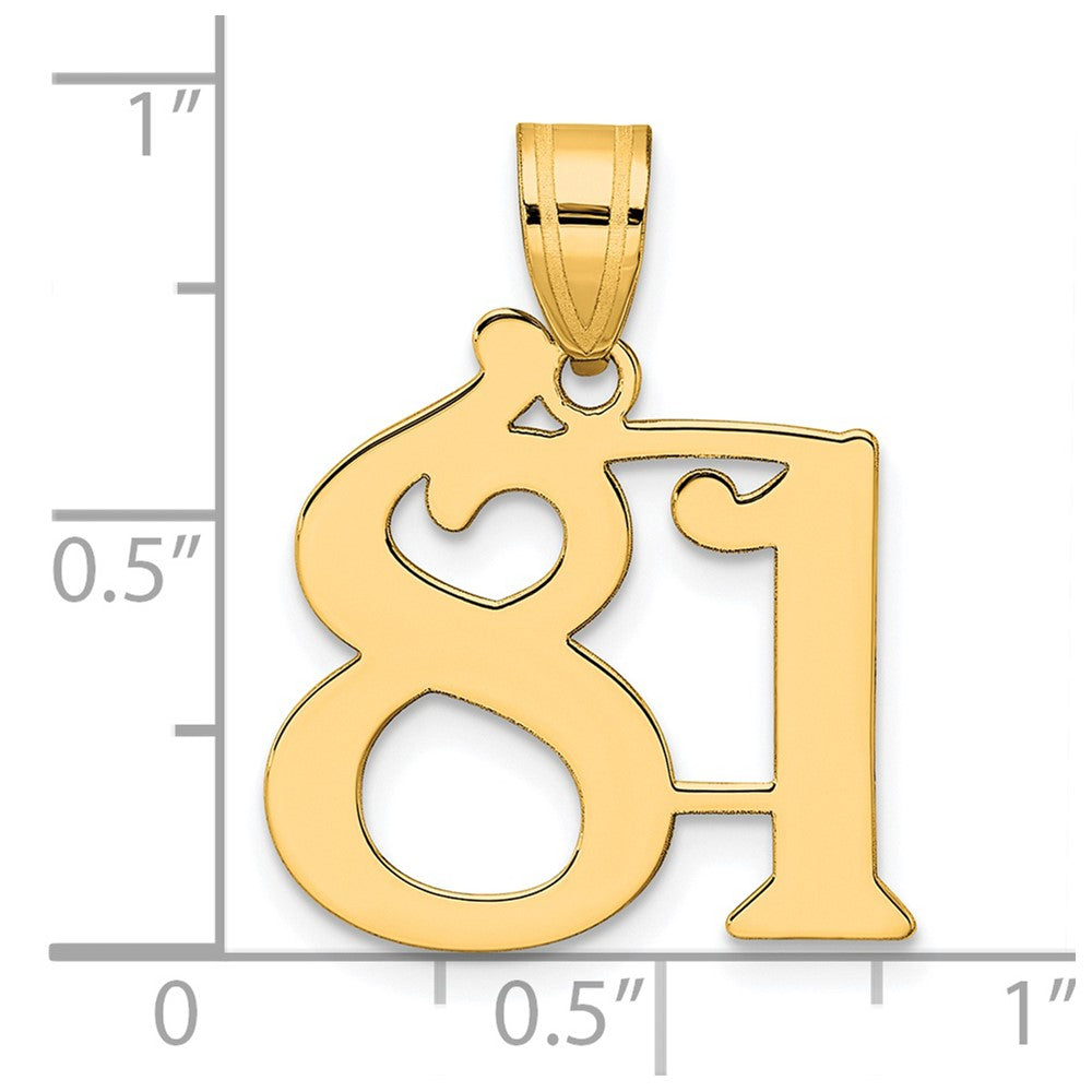 Charlie & Co Jewelry | 14k Polished Number 81 Pendant - Model APN81