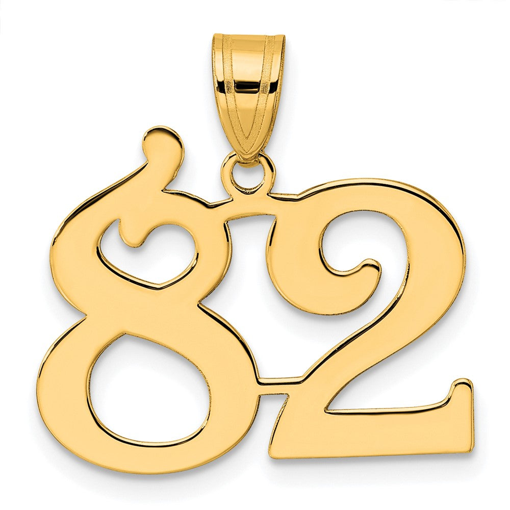 Charlie & Co Jewelry | 14k Polished Number 82 Pendant - Model APN82