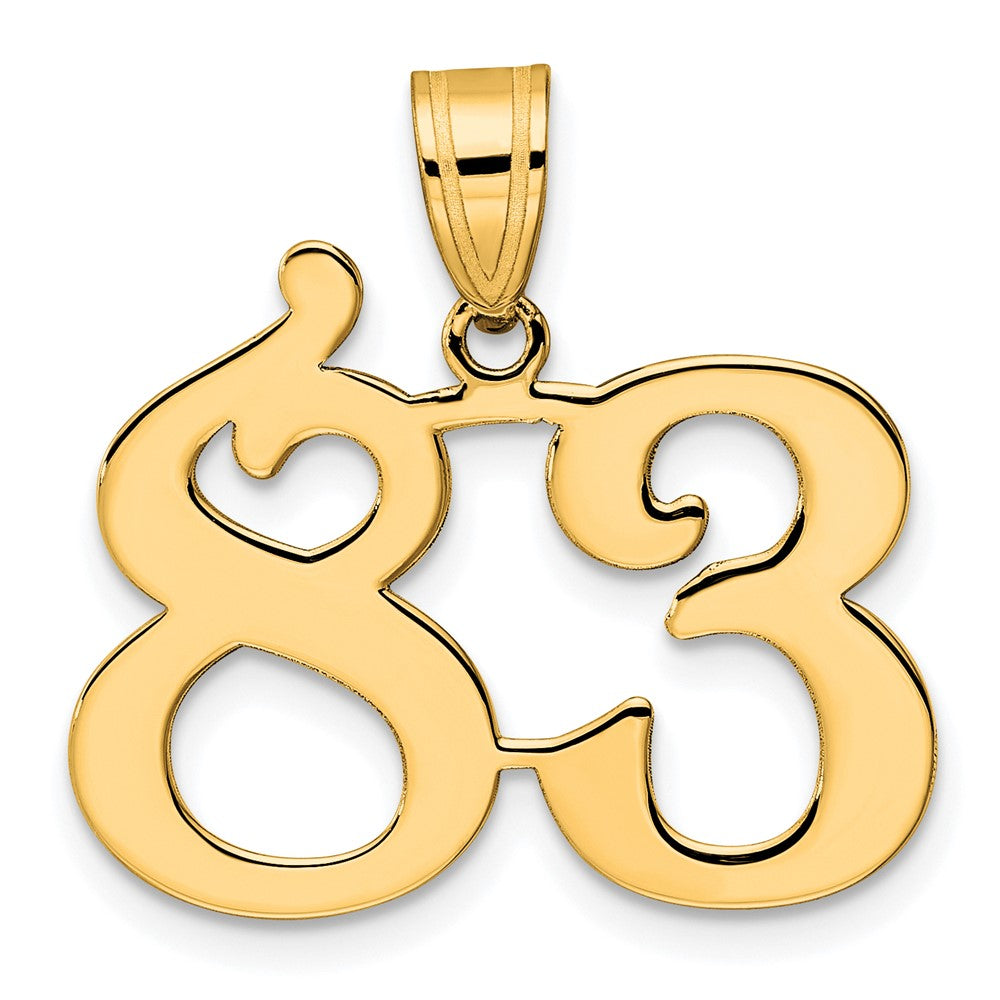 Charlie & Co Jewelry | 14k Polished Number 83 Pendant - Model APN83
