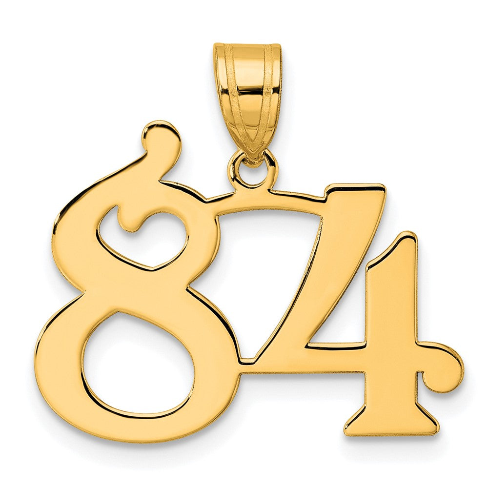 Charlie & Co Jewelry | 14k Polished Number 84 Pendant - Model APN84