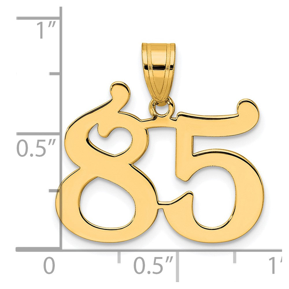 Charlie & Co Jewelry | 14k Polished Number 85 Pendant - Model APN85