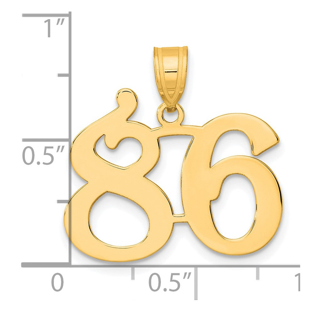 Charlie & Co Jewelry | 14k Polished Number 86 Pendant - Model APN86