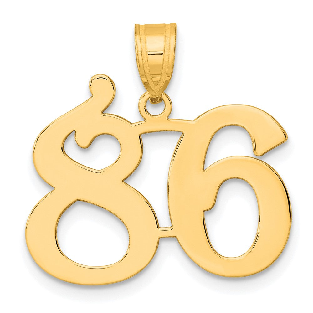 Charlie & Co Jewelry | 14k Polished Number 86 Pendant - Model APN86