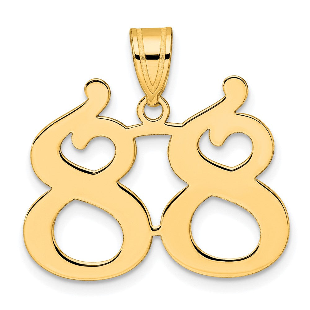 Charlie & Co Jewelry | 14k Polished Number 88 Pendant - Model APN88