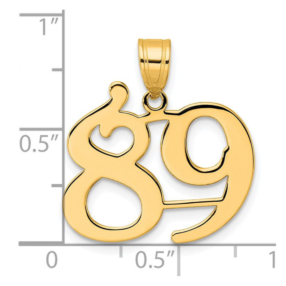 Charlie & Co Jewelry | 14k Polished Number 89 Pendant - Model APN89