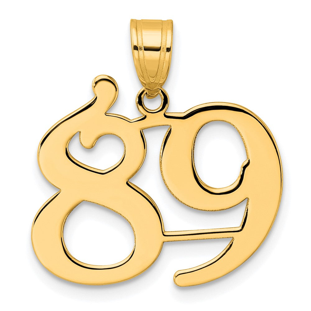 Charlie & Co Jewelry | 14k Polished Number 89 Pendant - Model APN89