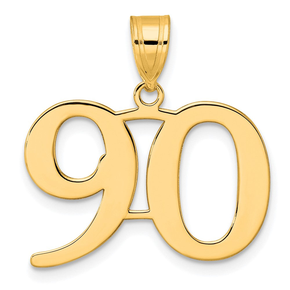 Charlie & Co Jewelry | 14k Polished Number 90 Pendant - Model APN90