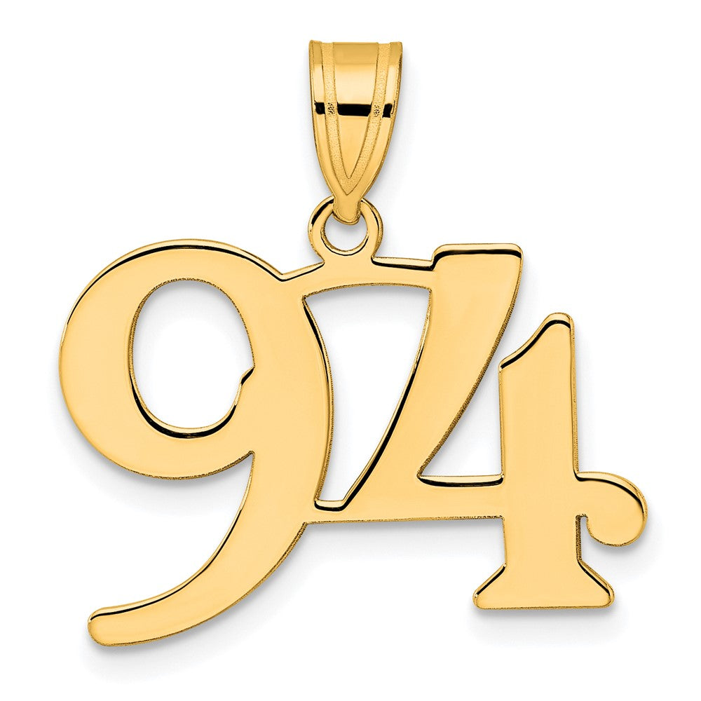 Charlie & Co Jewelry | 14k Polished Number 94 Pendant - Model APN94