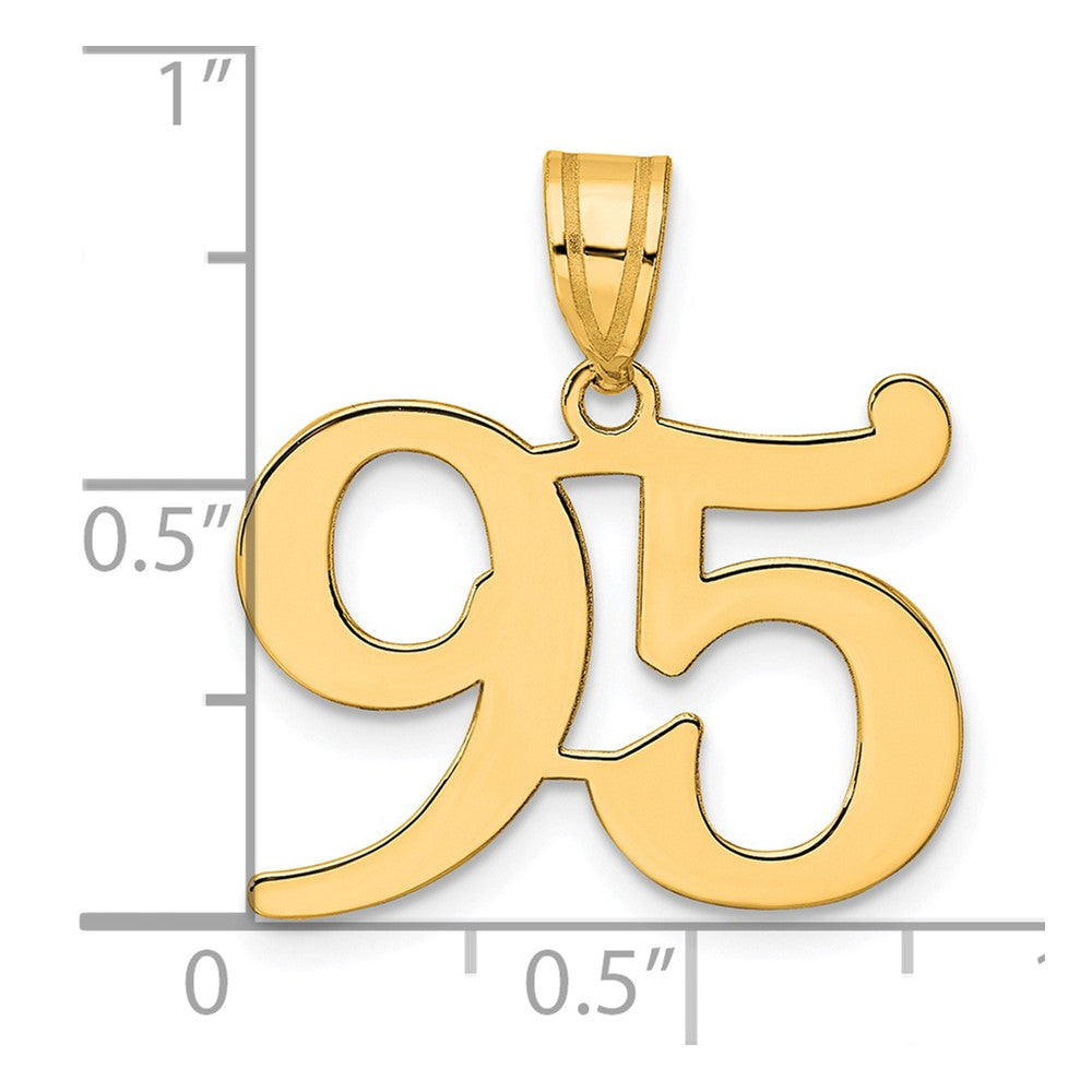 Charlie & Co Jewelry | 14k Polished Number 95 Pendant - Model APN95