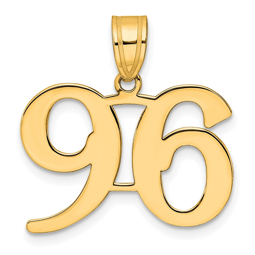 Charlie & Co Jewelry | 14k Polished Number 96 Pendant - Model APN96