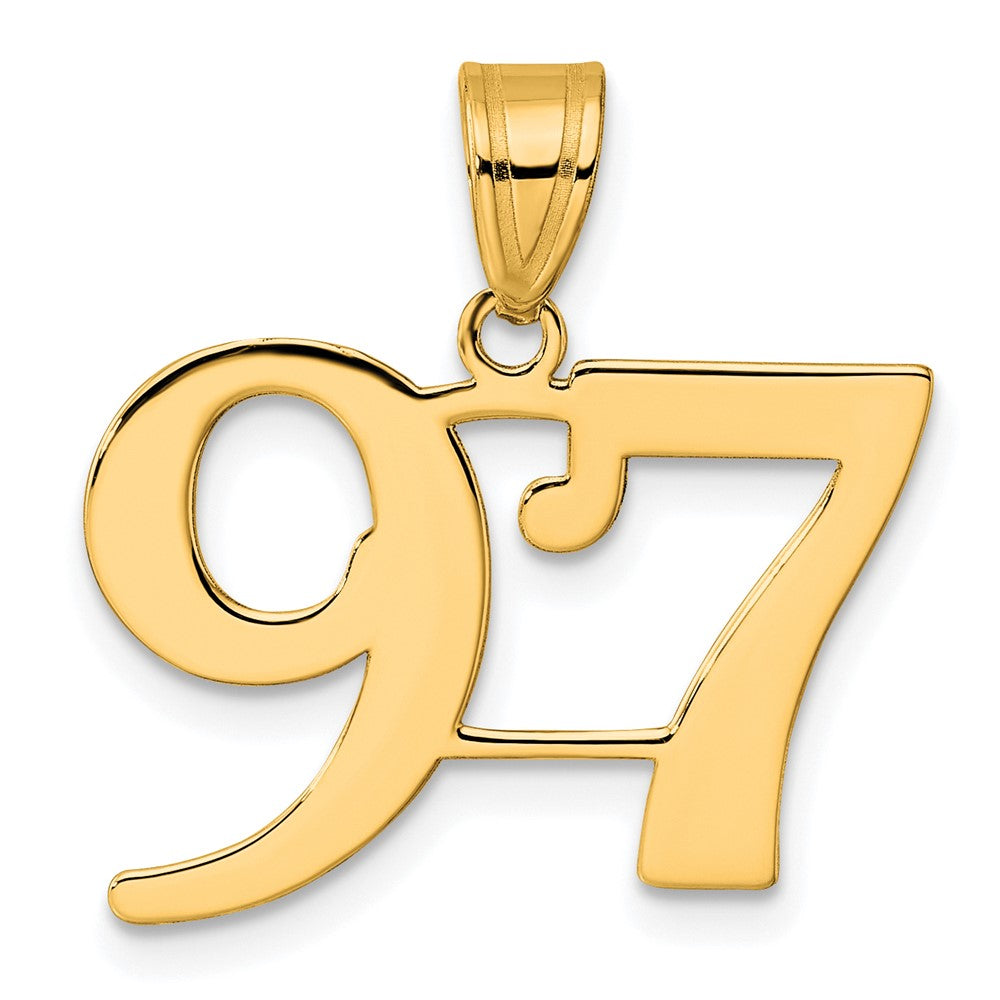Charlie & Co Jewelry | 14k Polished Number 97 Pendant - Model APN97