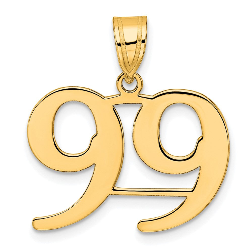 Charlie & Co Jewelry | 14k Polished Number 99 Pendant - Model APN99