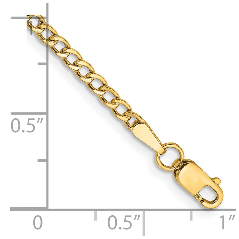 Charlie & Co Jewelry | 14k 2.5mm Semi-solid Curb Link Chain - Model BC124