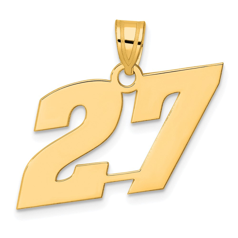 Charlie & Co Jewelry | 14k Polished Block Number 27 Pendant - Model BN27
