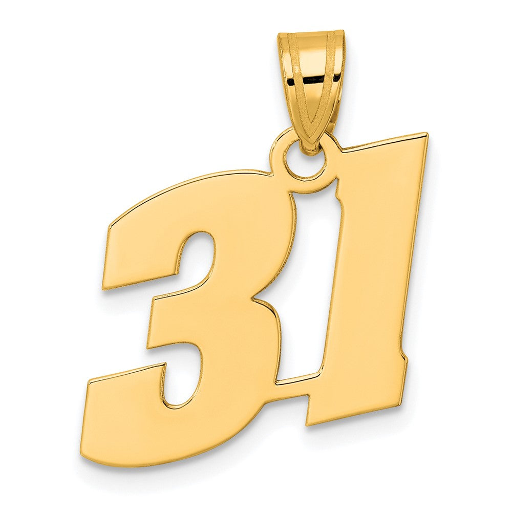 Charlie & Co Jewelry | 14k Polished Block Number 31 Pendant - Model BN31
