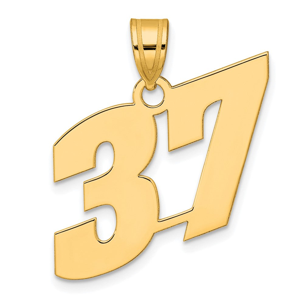 Charlie & Co Jewelry | 14k Polished Block Number 37 Pendant - Model BN37