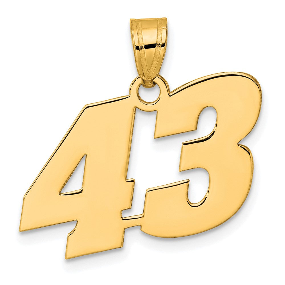 Charlie & Co Jewelry | 14k Polished Block Number 43 Pendant - Model BN43