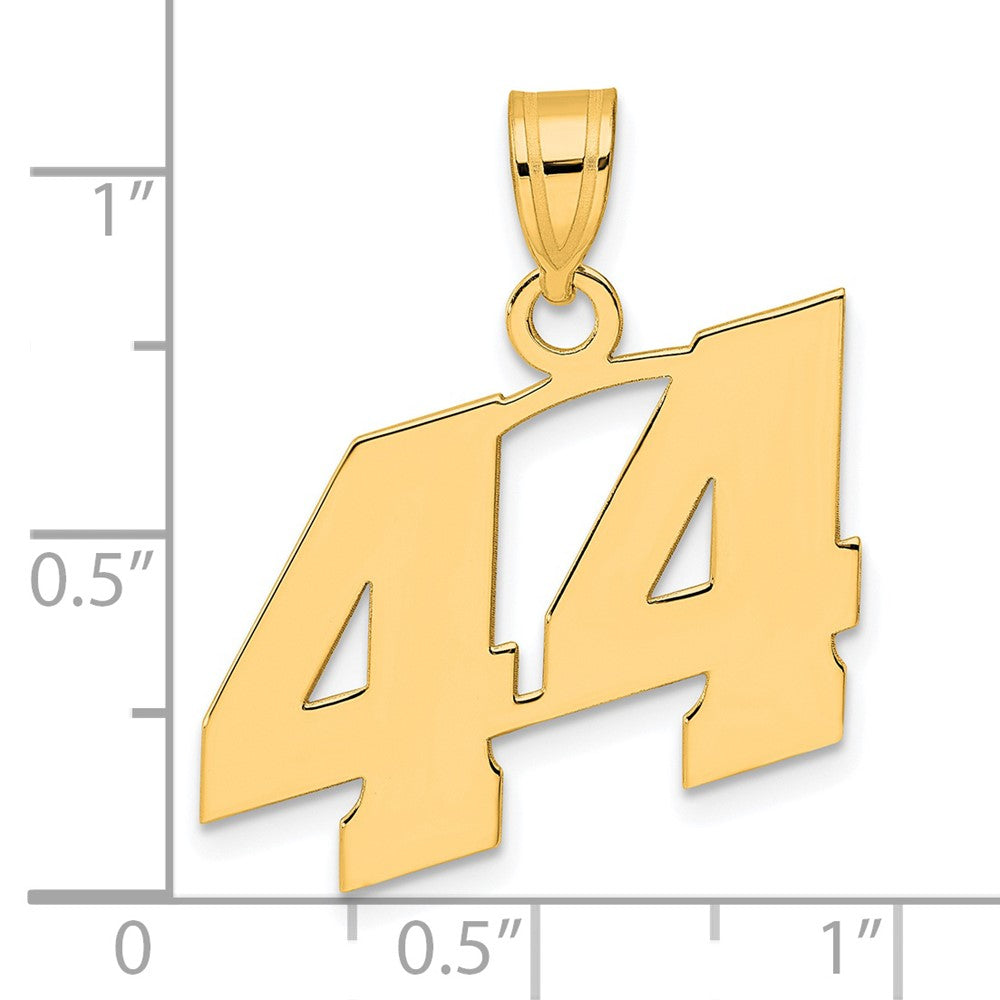 Charlie & Co Jewelry | 14k Polished Block Number 44 Pendant - Model BN44